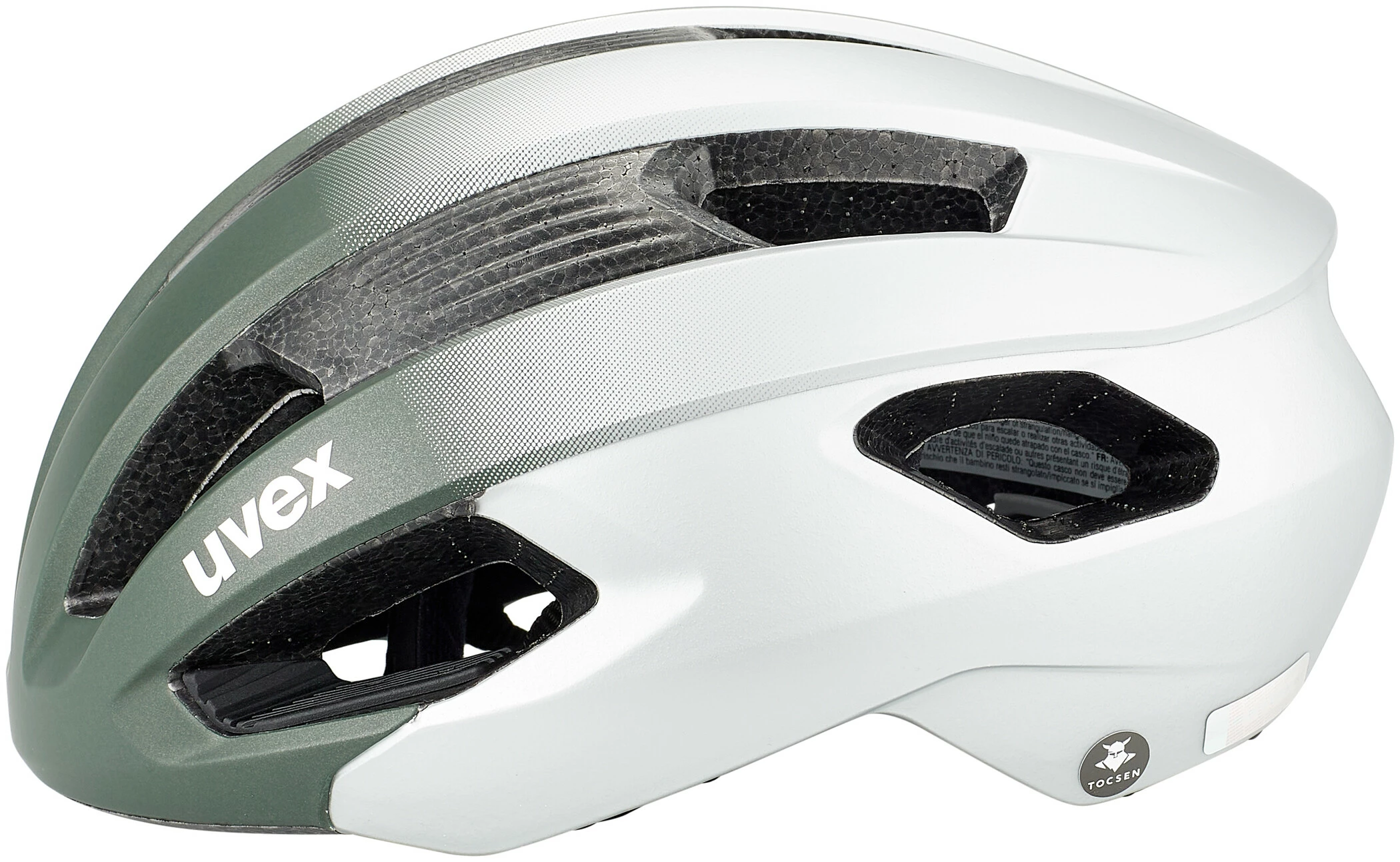 UVEX Rise CC Tocsen Hjelm, Grøn/sølv - Billede 3